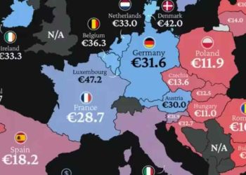 Salarios por hora Europa